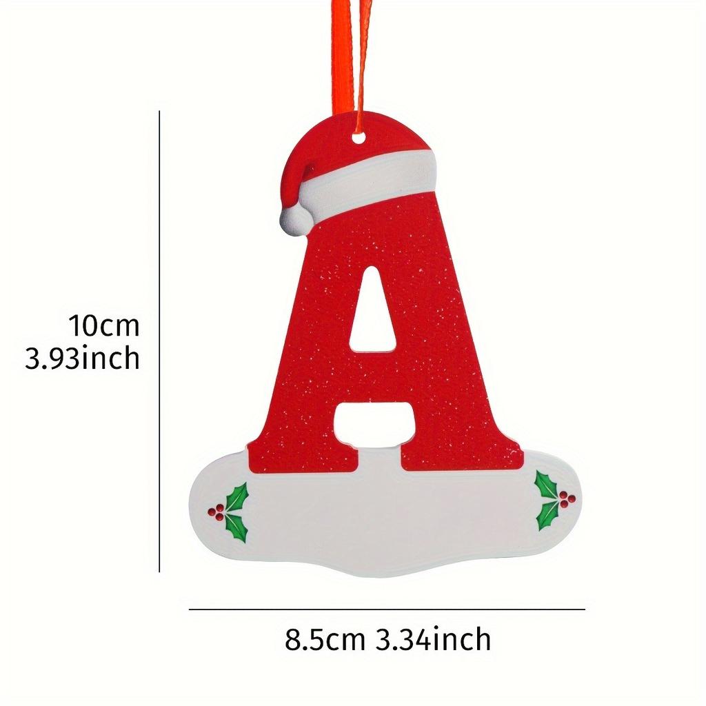 26 English Letters Christmas Decoration Pendant Christmas Tree Ornaments for Home Decor Navidad New Year 2026 Decor Accessories