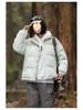 Winter Stand Collar Puffer Jacket: Double Color, Thick Cotton, Unisex