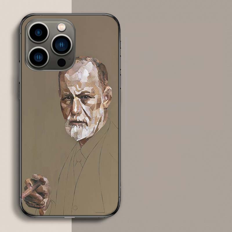 Sigmund Freud Founder of psychoanalysis Phone Case For Apple Iphone 16E 16 17 Pro Max Air 15 Pro 14 Plus 12 13 Mini Cove