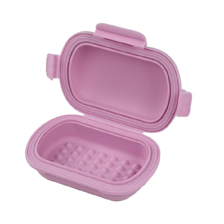 

Transportable Bathroom Soap Container With Seal Clean Storage Moisture Resistant Build For Home Use розовый