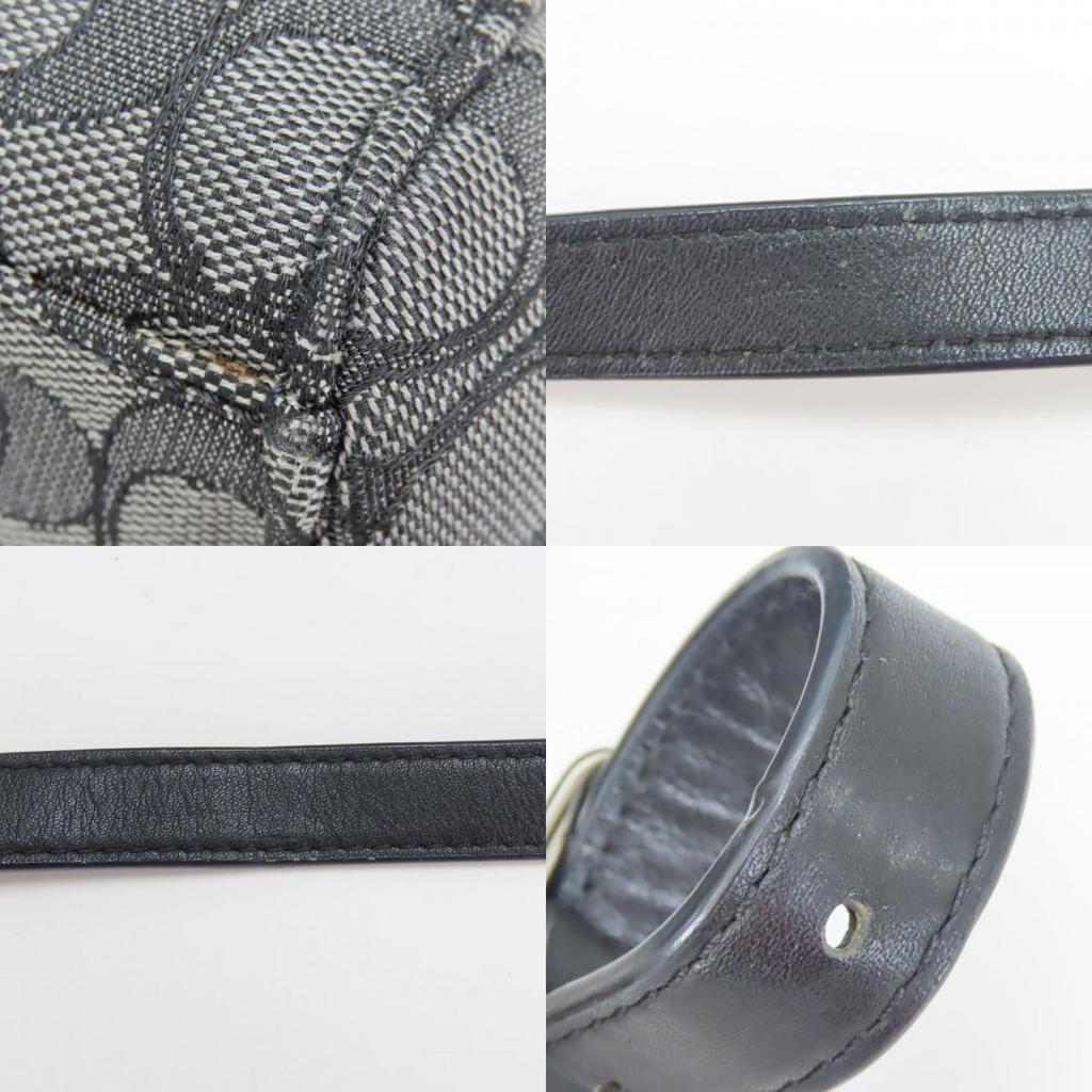 Used COACH Shoulder Bag Signature F54936 Canvas/leather Gray Black Casual