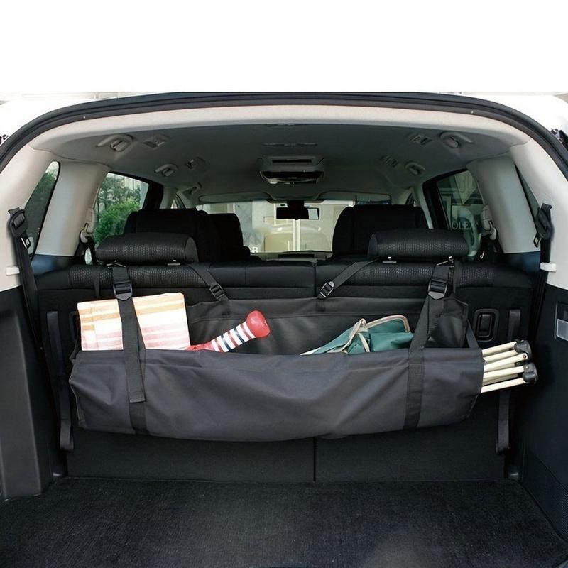 Oxford Fabric Car Trunk Storage Bag with Hanging Hooks and Handle for Secure and Organized Storage of Tools and Accessories