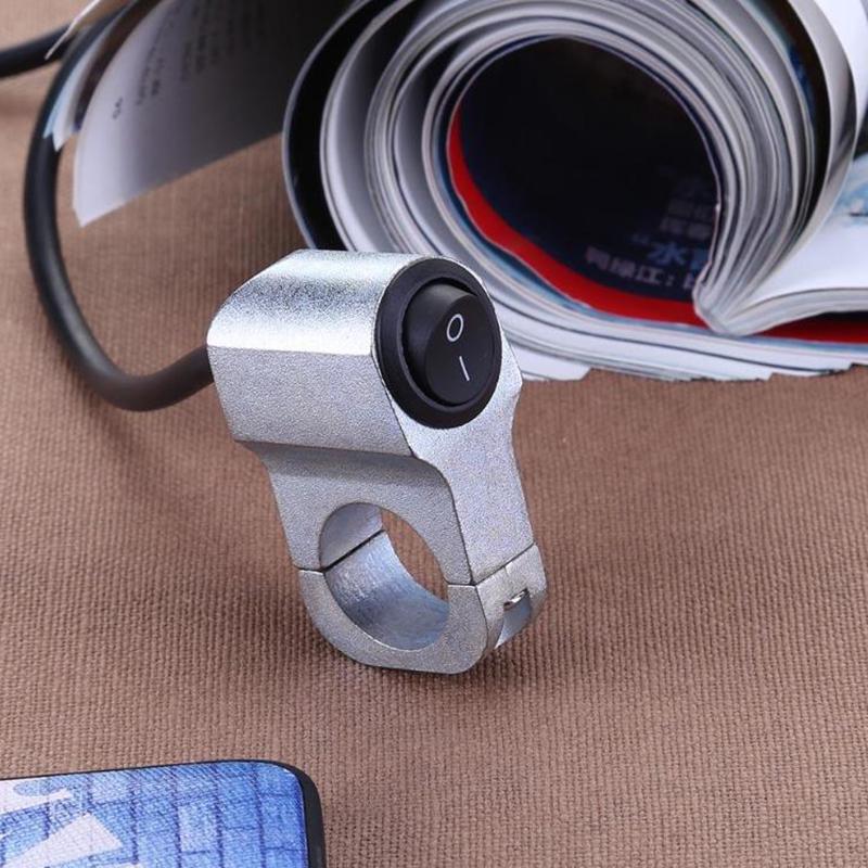 2-Wire 7/8In Aluminum Alloy Motorcycle Handlebar Headlight On/Off Switch