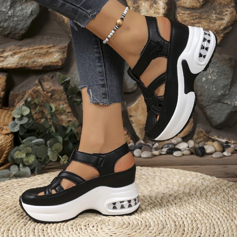 Large size sandals women's summer new wedge heel Velcro women's shoes platform casual shoes