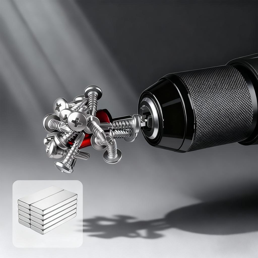 2Pcs Magnetic Screw Rings Aluminum Alloy Magnetized Ring Screwdriver Bits 6.35mm Anti-Slip for Mechanic Carpenter DIY Repair