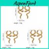 Snake Design Stainless Steel Studs With Electroplated Surface For Fashionable Women