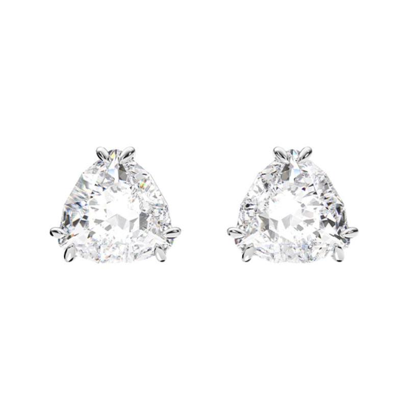 Swarovski Millenia Stud Earrings Diamond Cut, White, Rhodium Plated Women s 5619498