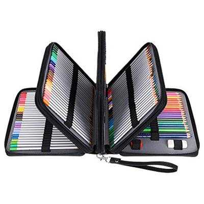 Sumnacon PU Colored Pencil Case, Holds 202 Colored Pencils, Large Capacity Pencil Case/Pencil Holder for Colored Pencils, Pens, Rulers, Erasers, Stati