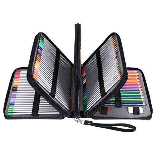 

Sumnacon PU Colored Pencil Case, Holds 202 Colored Pencils, Large Capacity Pencil Case/Pencil Holder for Colored Pencils, Pens, Rulers, Erasers, Stati