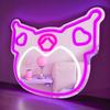 Anime Mirror Neon Sign Dimmable Led Neon Mirror Sign for Dresser Room Decor Anime Wall Mirror Neon Light Up Acrylic Mirror Bedroom Wall Locker Room