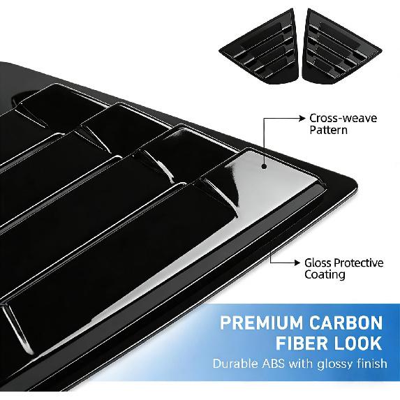 Compatible with Toyota Camry 8th Gen 2024 2023 2022 2021 2020 2019 2018 Accessories Car Rear Side Window Louvers Air Vent Scoop Shades Cover Trim