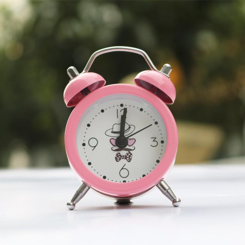 

Charming Metal Mini Alarm Clock - Fresh Pastoral Desktop Gift 7.5*5cm розовый