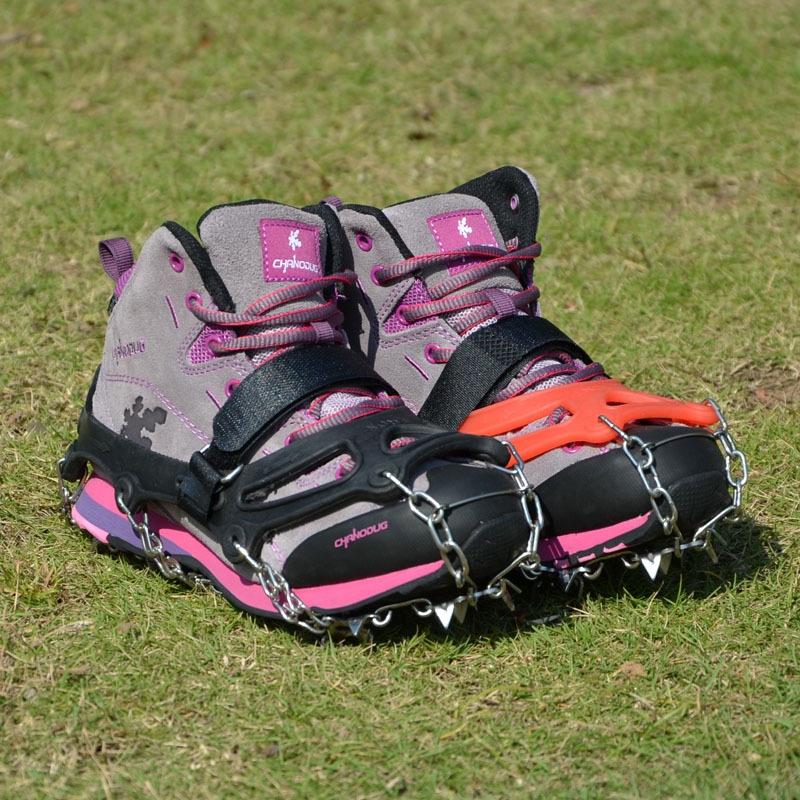 Ice Teeth 18 Snow Crampons Antislip Climbing Gripper Shoe Covers Cleats Spike