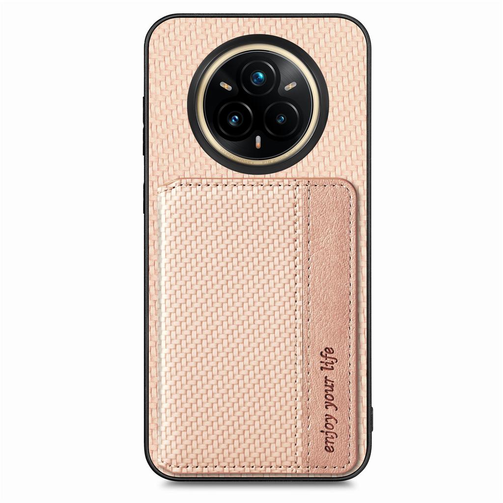 Für Realme 14 Pro 5G Hülle RFID-Blockierung Kohlefaserleder Handy-Rückabdeckung mit Kartenhalter