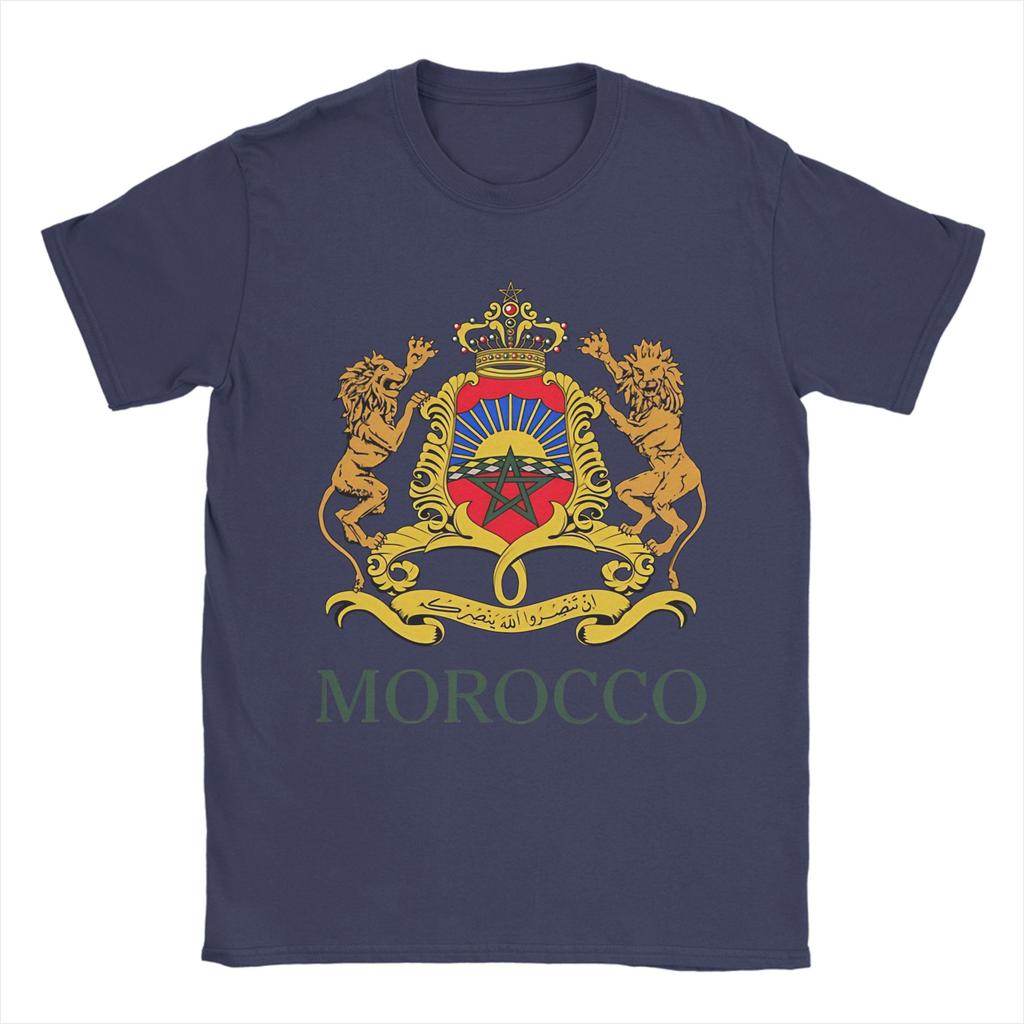 Coat of Arms of Morocco Cotton TShirt For Man Summer Y2K TShirts Breathable Trending Tee Shirt Oversize Dropshipping Clothing