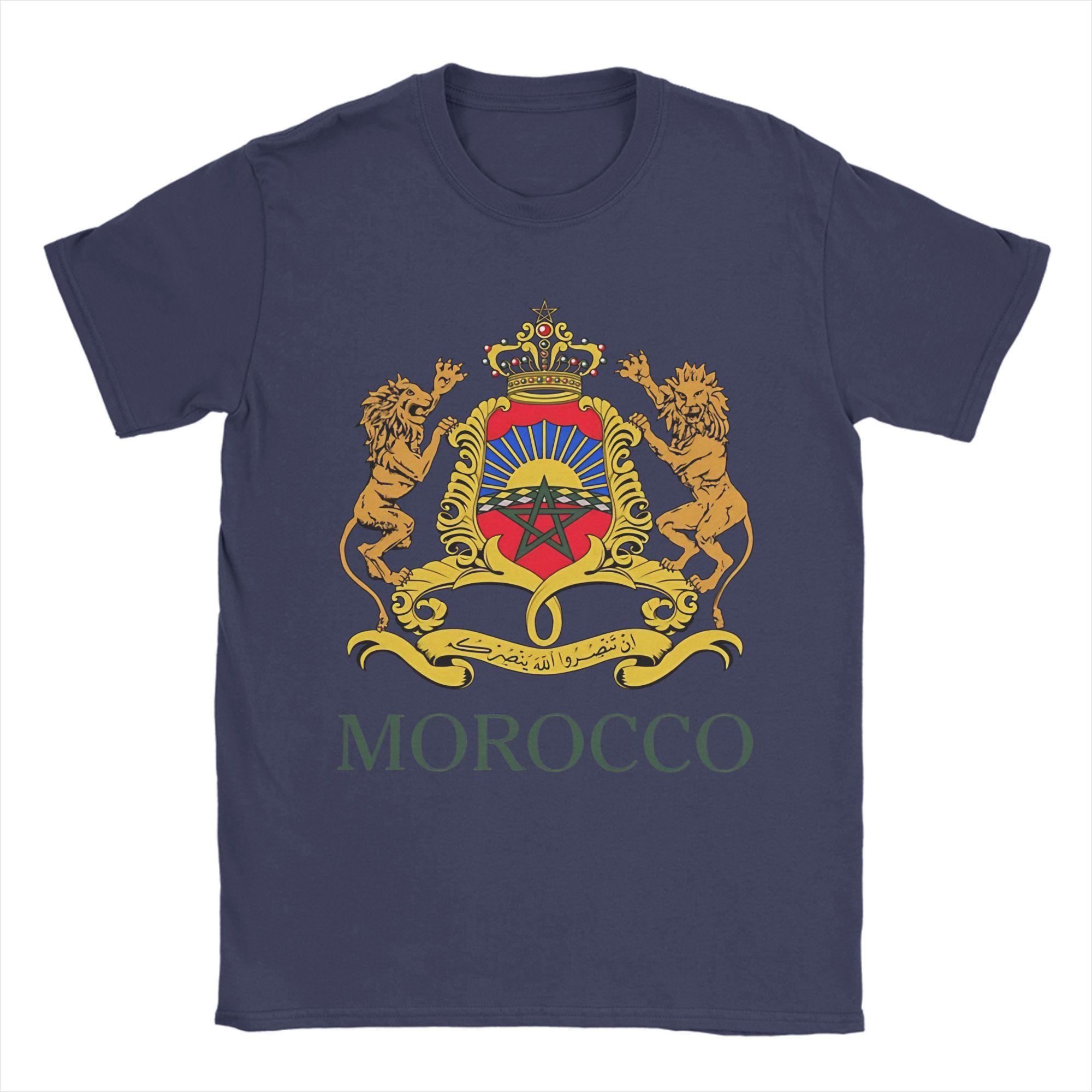 

Coat of Arms of Morocco Cotton TShirt For Man Summer Y2K TShirts Breathable Trending Tee Shirt Oversize Dropshipping Clothing 4XL