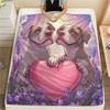 Cartoon Pitbull,pattern Flannel Blanket, High quality Comfortable for All Seasons, Home Decor, Warmth and Comfort, Perfect for Gifts.