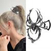Halloweenské pavoučí spony do vlasů drápové spony-kovové gotické sponky do vlasů ze slitiny neklouzavý teror pavouk Silné držení sponky na čelisti do vlasů PunkCatch sponky
