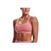 Under Armour Rush Logo Solid Color Training Medium Intensity Sports Tank Top Women Tops Pink 1361028-663