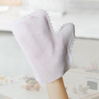 10 Stück Einweg-Putzhandschuhe Weiß Vliesstoff Verdicken Saugfähig Staubentfernungs-Putzlappenhandschuhe Hausarbeit Reinigung Scheuermittel