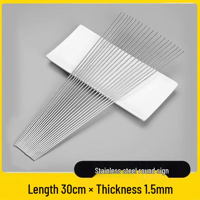Stainless Steel BBQ Skewers for Grill & Camping - Round Iron Lamb Skewers