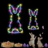 Illuminated Standing Droopy-eared Hanging Lamp, LED Colored Lights To Create An Easter Atmosphere For Indoor Window Decorations.
