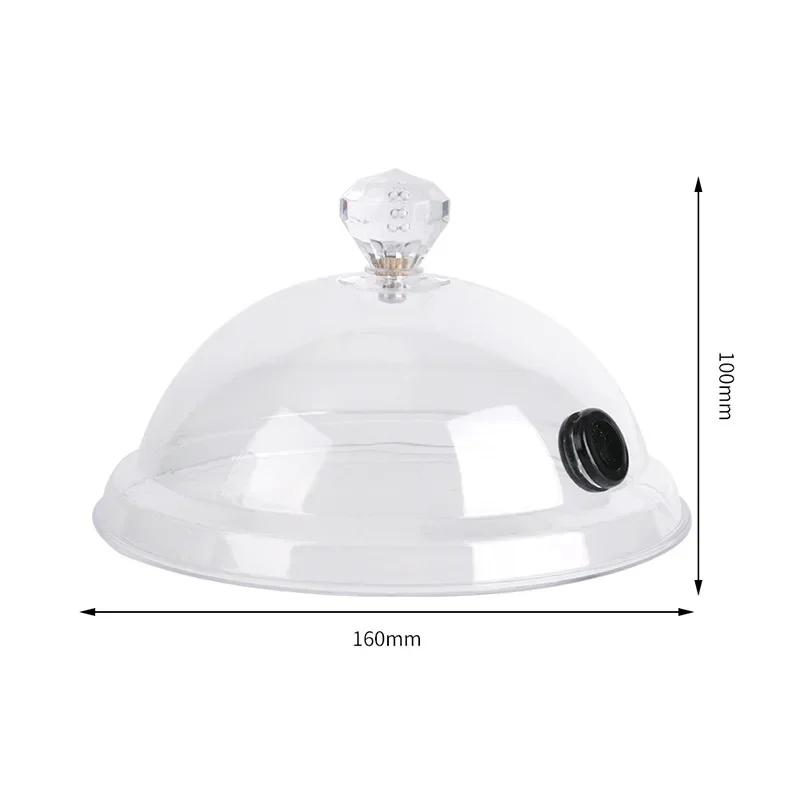 Home Smoking Dome Cover Kitchen Cooking Smoke Hood Acrylic Smoke Infuser Cloche Lid for Smoker Sprayer Plates Bowls