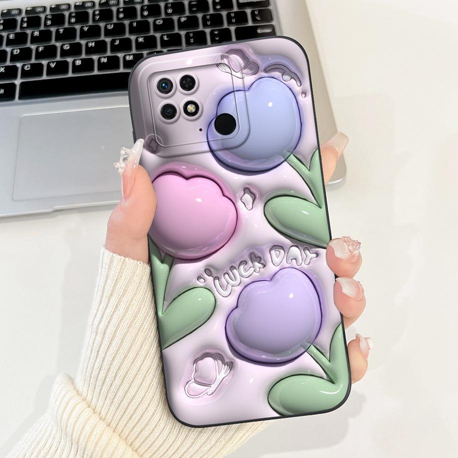 For Xiaomi Redmi 10C Case Popular Flower Camera Protection Funda Soft Silicone Phone Case For Redmi 10 Power Cover Redmi10C Capa