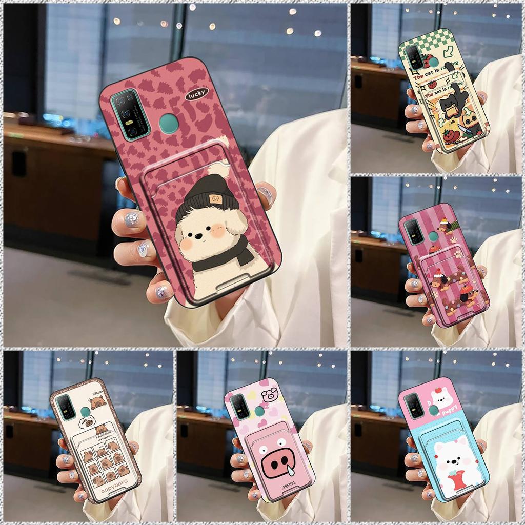 Cover Cartoon Phone Case For Doogee N30 Silicone Card slot Cute Anti-knock Card sleeve Fashion Design Graffiti Soft case