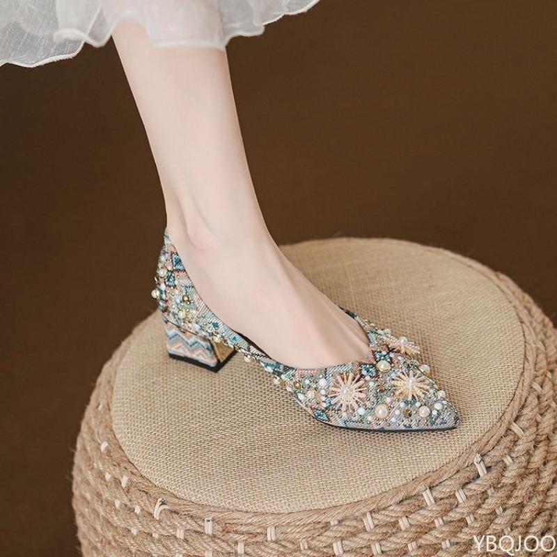 Women's Retro comfortable shoes New 2025 spring Pointed Toe Fashionable versatile Women Flats Classic Elegant minimalist Shoes