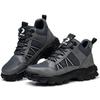 Men's Steel Toe High-Top Work Boots: Ankle Support, Anti-Smash, Anti-Puncture, Wear-Resistant, Comfortable