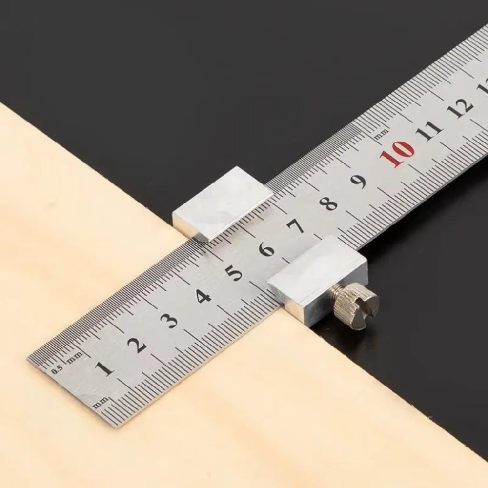 Steel Positioning Limit Block Durable Lightweight Measuring Marking Gauge Adjustable Ruler Positioning Block Line Marking