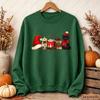 Christmas Black Cat Graphic Sweatshirt Women Autumn Winter Santa Hat Candle Coffee Print Loose Casual Pullover Streetwear