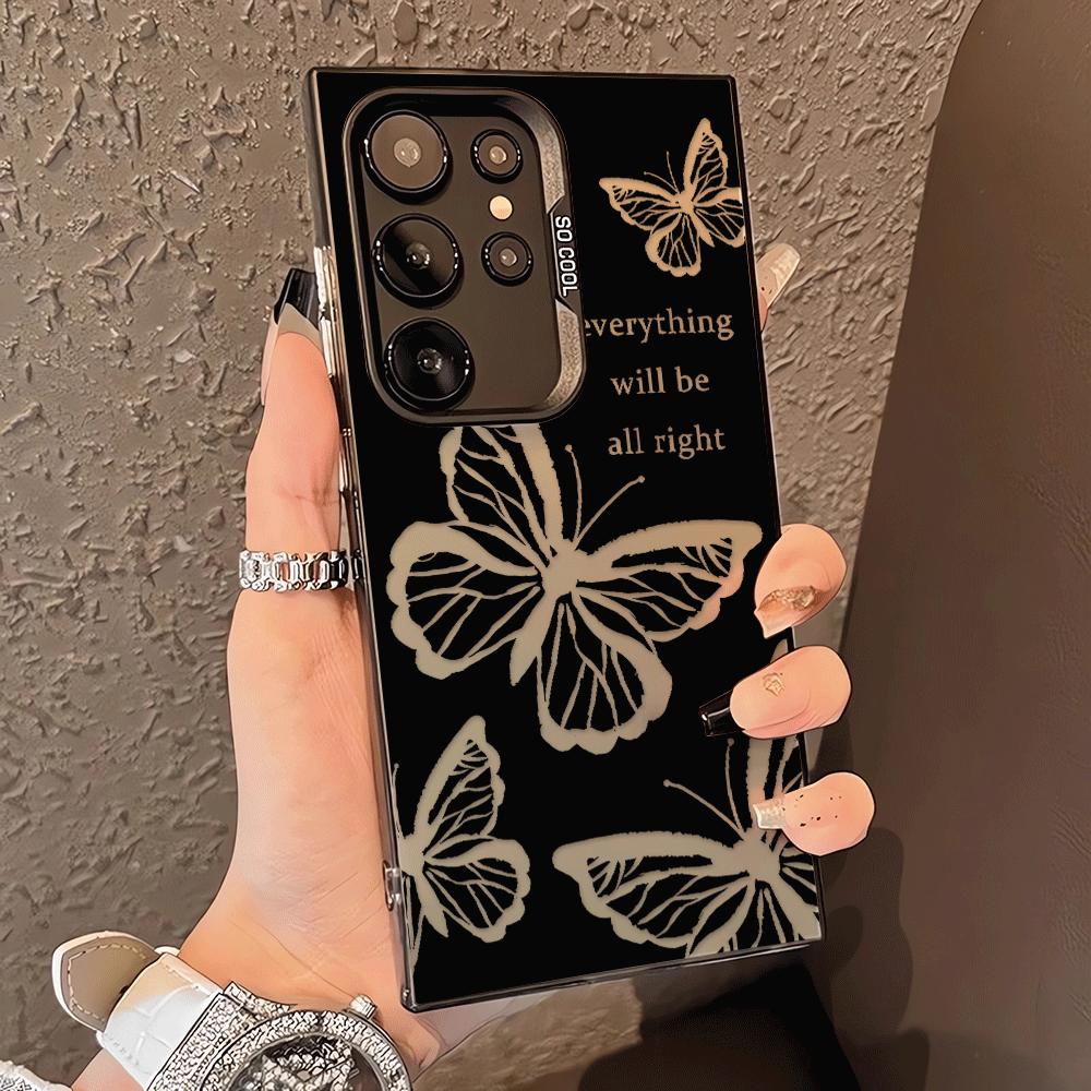 

Phone Cover Case for Samsung Galaxy S26 Ultra S25 Plus S24 FE S23 S25Edge Note 20 S21 S22 S20 FE Creative Elegant Butterfly Galaxy S21+ 5G
