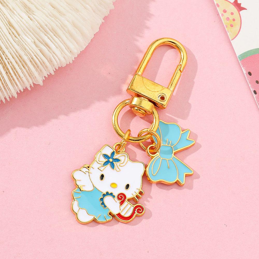 Kawaii Hello Kitty Keychain Creative Car Key Holder Cartoon Kitty Cat for Bag Accessories Gifts