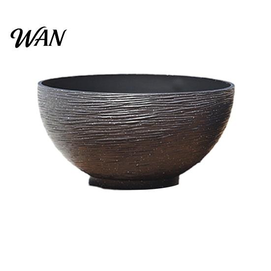 Thick Sturdy Flowerpot Plant Pot with Drainage, Resin Planter for Indoor Outdoor Winter Proof Plants, Medium Flower Pots Patio, Balcony Garden