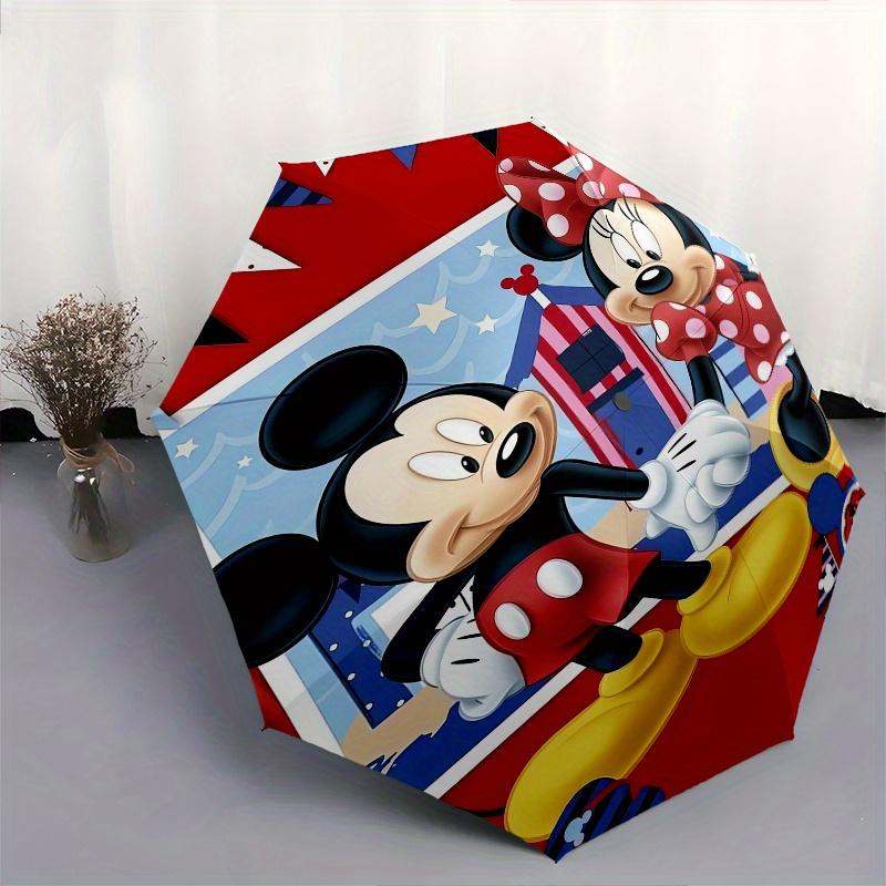 1pc Mickey Mouse,Minnie Mouse Automatic Folding Umbrella: Compact 8 Bone Design Cartoon Outdoor Travel Companion, Business Umbrella, Christm
