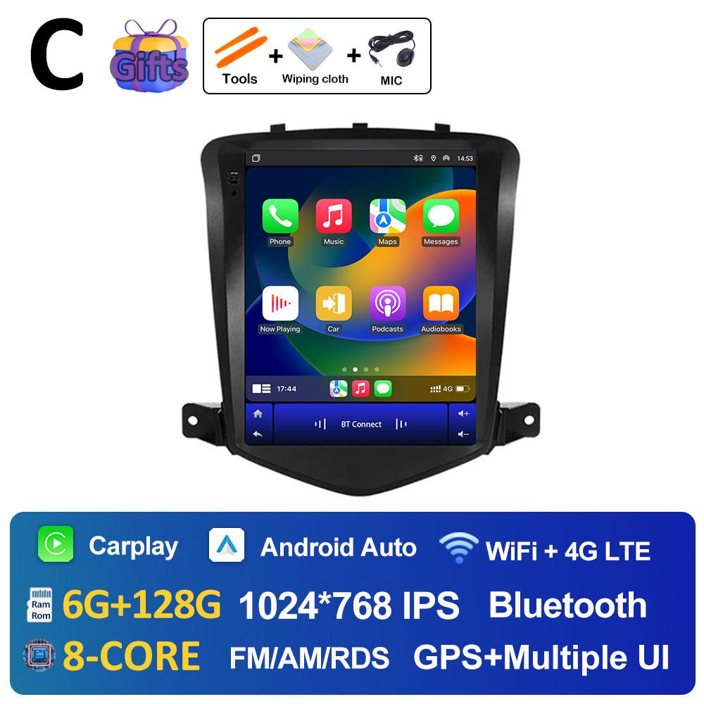 For Chevrolet Cruze 2008 2009 2010 2011 2012 2013 - 2019 Android 14 Wireless Carplay Navigation GPS Bluetooth WIFI Accessories