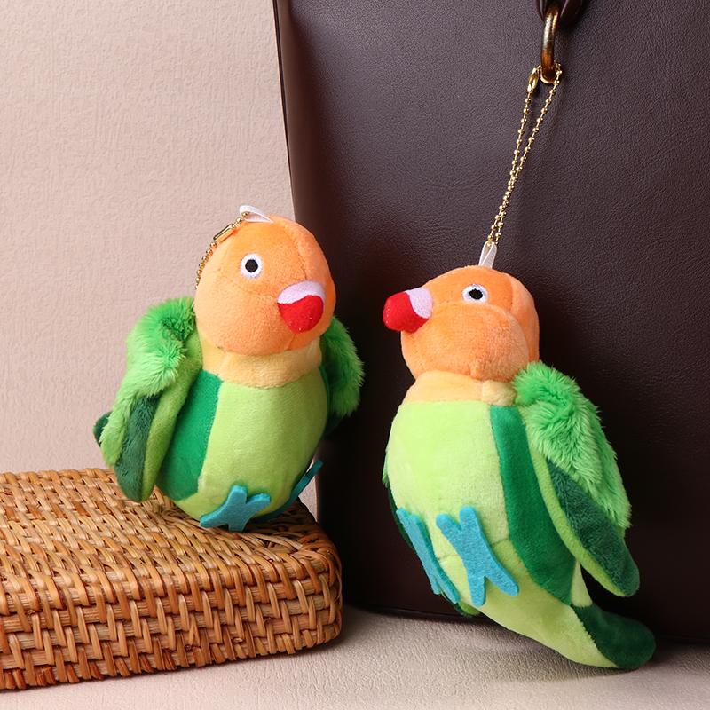 

Милый мультяшный попугай, плюшевый брелок, прекрасная мягкая кукла, брелок для ключей, подвеска для сумки для пары, украшение для подвешивания на рюкзак, подарки