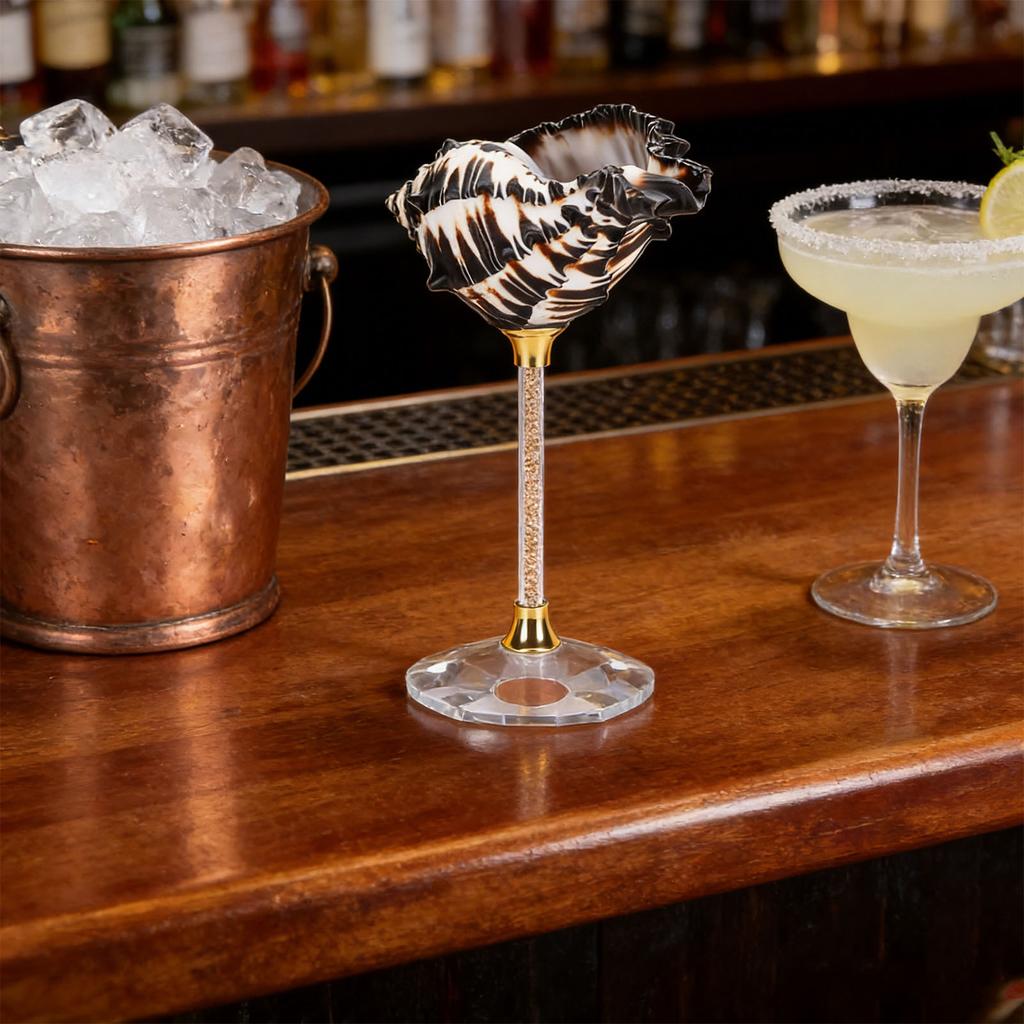 Zee    Beker Gepolijste Kelk Zee  Ontwerp Elegante Koude Drankbeker Tafeldecoratie