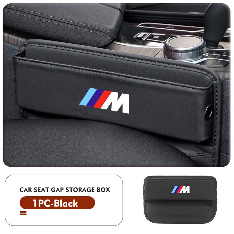 For BMW Leather Car Seat Gap Filler Storage Box Cup Holder Accessories Performance X1 X3 X5 E39 E46 E90 F20 E60 F30 M3 M5