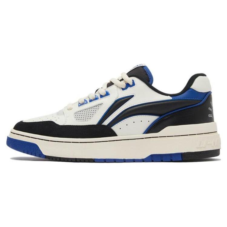 New LiNing Rookie 2 Durable Breathable Low Top Vintage Basketball Shoes Black White ABCT011-1