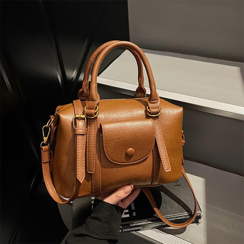 Simple Women's Shoulder Bag, Casual Crossbody Bag, Fashionable Shoulder Bag, Soft PU Leather Handbag Suitable for Daily Use and Shopping