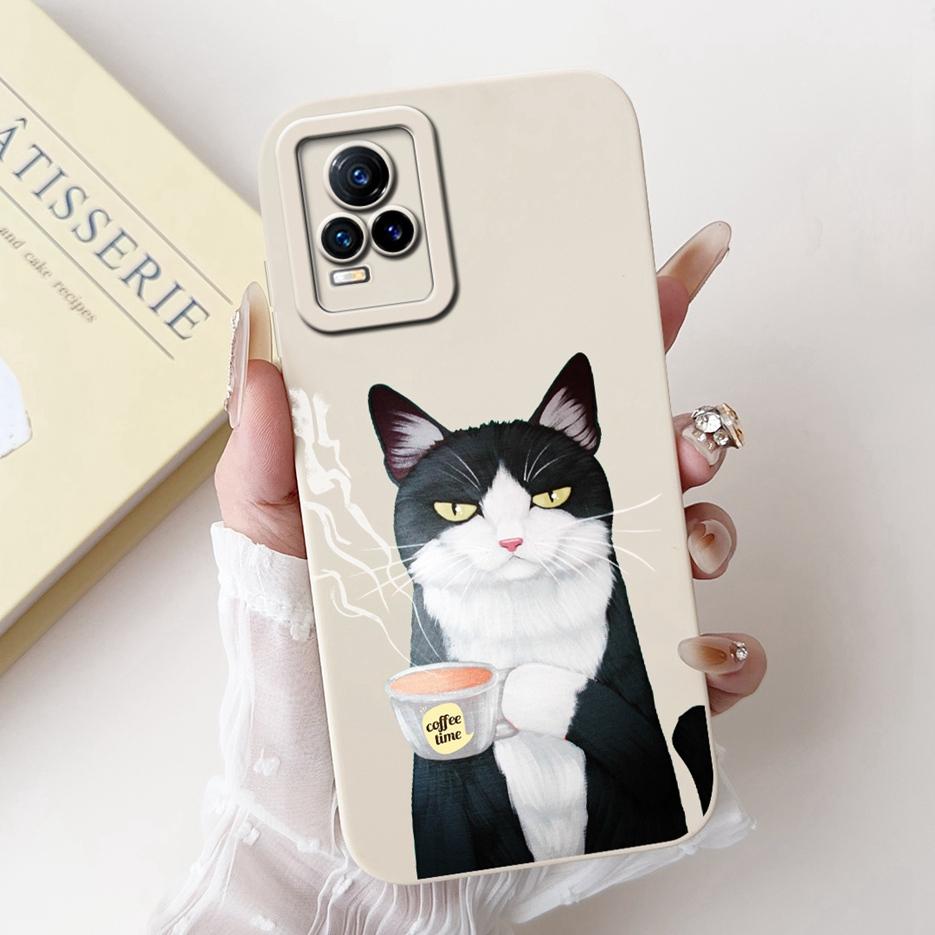 For Vivo V21e 4G Case V2061 New Fashion Candy Painted Cover Shockproof Phone Case For Vivo V21 V 21 E VivoV21e Soft Fundas Coque