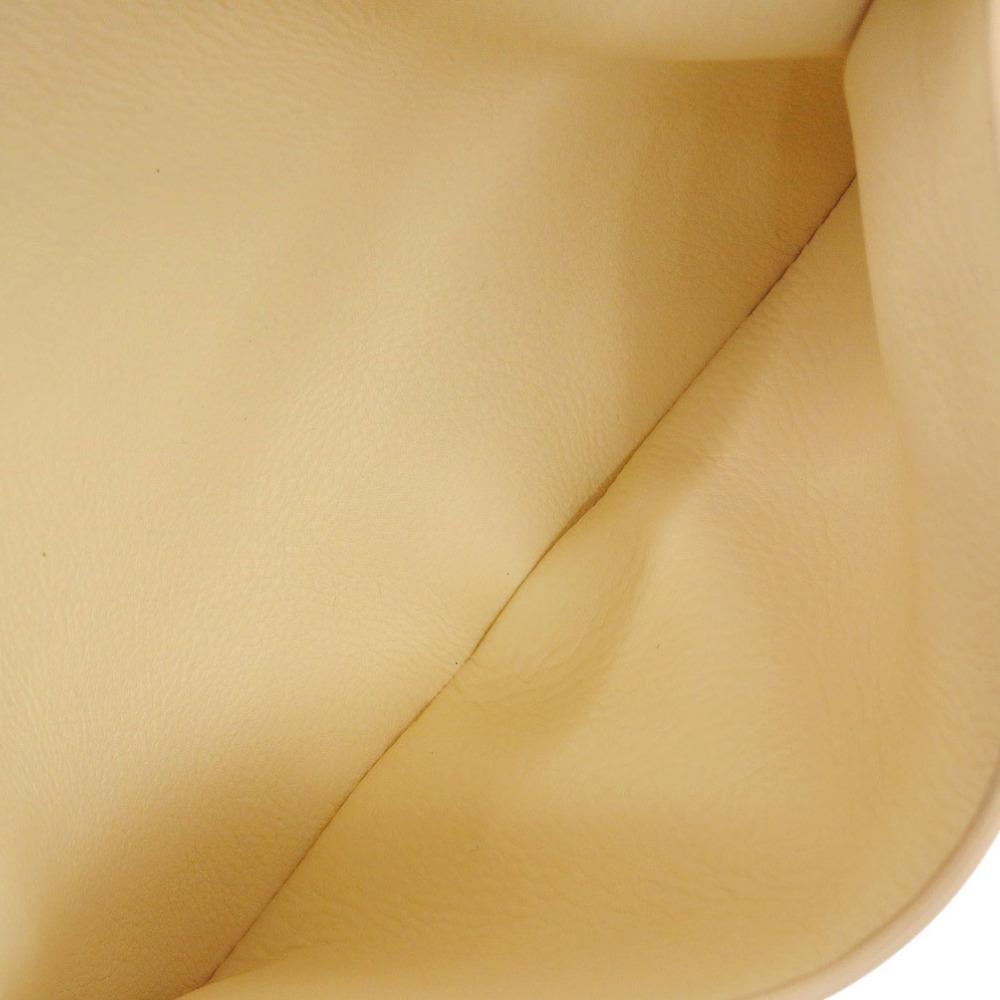 Used AUTHENTIC THE ROW Eve Shoulder Bag Creme Leather