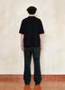 MEN IN JUNGLE Curved Piping Line Bootcut Track Pants - Black