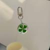 Elegant Four Leaf Clovers Hanging Charm Beautiful Large Four Leaf Clovers Pendant Keyrings Delicate Keychain Accessory