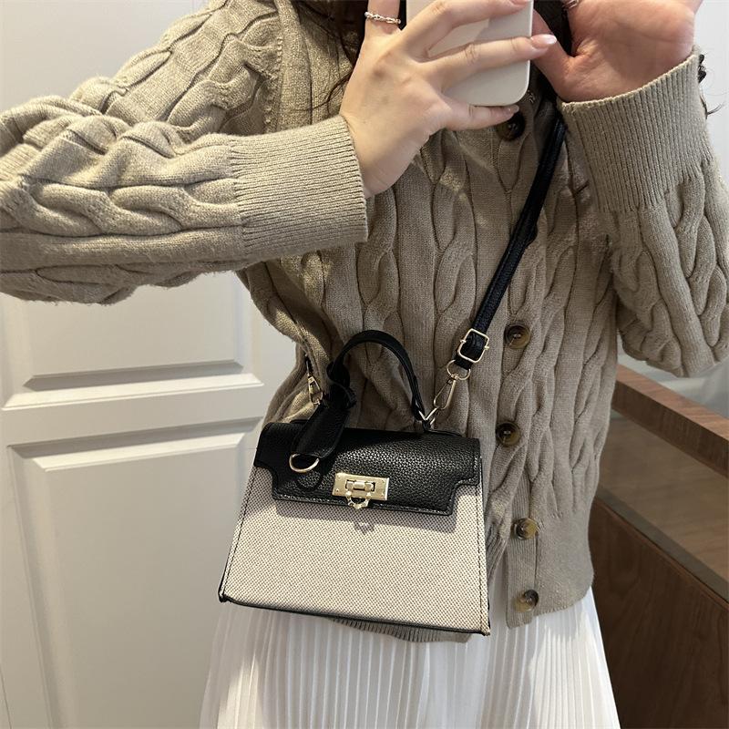 High Quality Retro Versatile Women'S Shoulder Tote Bag Color-Blocked Crossbody Bag Fashion Handbag Commuter Bag Girl Purse Gifts
