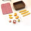1:12 Dollhouse Miniature Breakfast Set Bread Basket Doll House Food Accessories