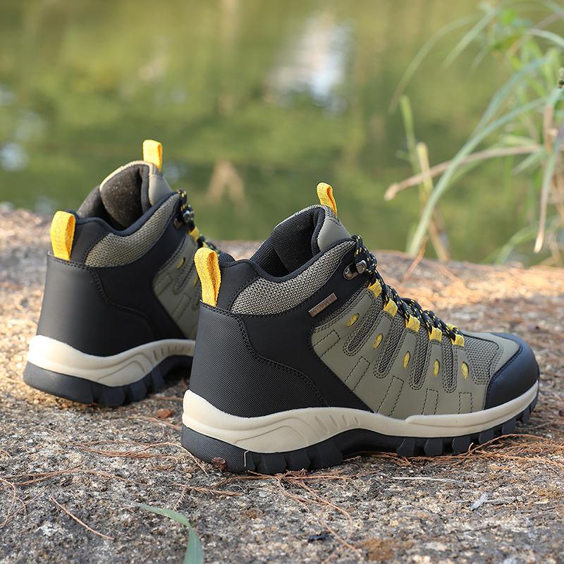 TUINANLE Men’s Walking Boots Spring Autumn Plus Size Side Outdoor Durable Hiking Desert Work Boots